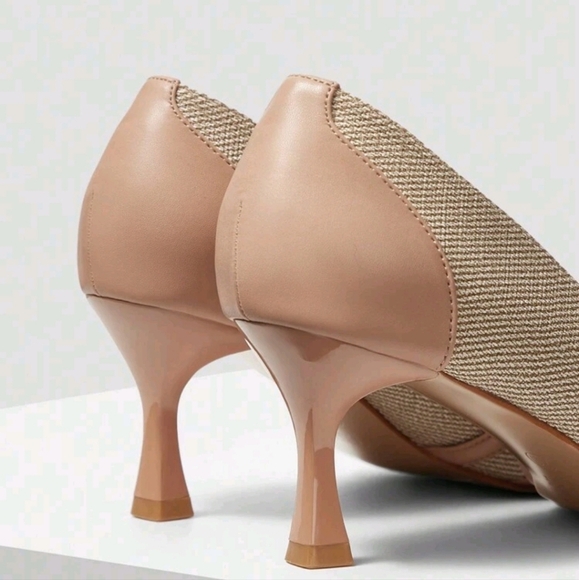 COLOR BLOCK POINTED TOE WOMEN PUMPS FOR CHRISTMAS AND NEW YEAR HOLIDAY - Picture 4 of 6